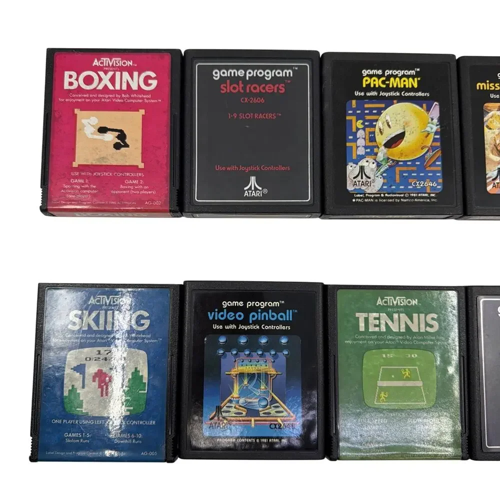Atari Game Cartridge Lot of 10 Vintage Video Games Assorted Titles Bundle